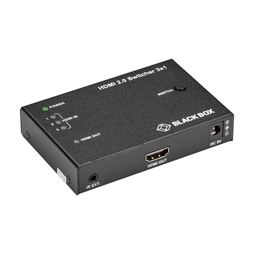 VCB-HD2L-003, Cable HDMI de alta velocidad Premium con conectores Ethernet  de agarre: HDMI 2.0, 4K 60 Hz UHD - Black Box